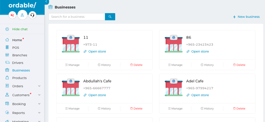 B2B Dashboard